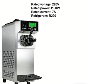Máquina de Helado Suave y Yogur de Alta Productividad Comercial, 16L/H, Sabor Único, Pequeña, Totalmente Automática, para Hotel, Panadería, Cine - Product Image 4