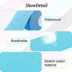 도매 사용자 정의 인쇄 로고 5cm * 5m 축구 및 스포츠 선수를위한 방수 운동 운동 잔디 테이프 - Product Image 2