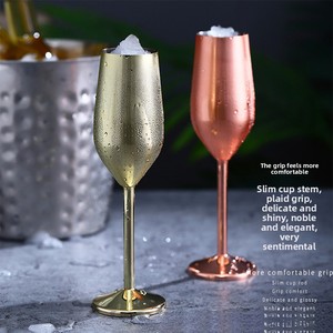 Verre à vin rouge moderne en acier inoxydable, verre à cocktail, gobelet à vin créatif pour bar et restaurant, flûtes à champagne - Product Image 2