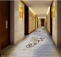 Lüks Akminster Makine Dokuması Desenli Ateşe Dayanıklı Naylon Zemin Halısı, Otel Lobisi Halısı İçin, Koridorlar ve Salonlar İçin Uygundur