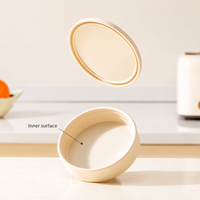 Boîte de congélation ronde empilable en silicone pour portions de viande avec couvercle 11 cm, réutilisable pour la préparation des repas, la cuisine et le réfrigérateur