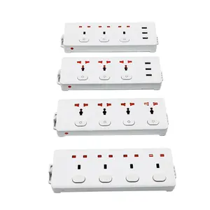 High Quality 16A 3 4 5 6 way /outlet power/ children surge protector /switch board/ Multiple Extension Electric Socket With Usb