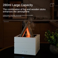 Nouveau diffuseur d'arômes créatif à 8 couleurs changeantes, diffuseur de flamme, humidificateur de bureau pour la maison et le bureau