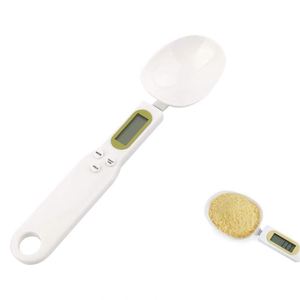 Precise 500g/0.1g Digital Kitchen Scales Durable Plastic LCD Display Electronic <b>Measuring</b> <b>Spoon</b> Battery Powered Oval Shape Scale - Product Image 1