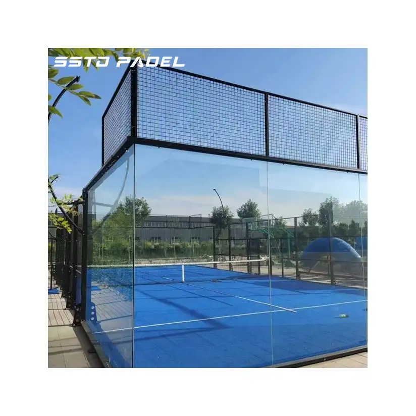 Hot dip galvanized steel poles padel court cost tennis padel court