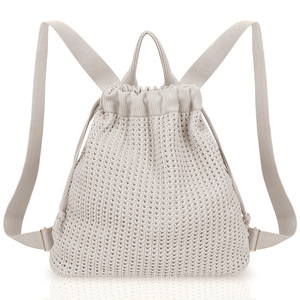 New Hollowed-out Woven Bags Durable Zipper Closure Casual Tote Lightweight Eco-Friendly Beach Shoulder Tote Crossbody <b>Backpack</b> - Product Image 2
