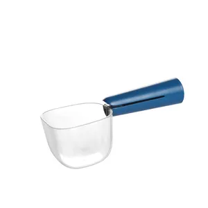 Cuchara transparente de ABS con escala, cuchara de comida de gran capacidad, cuchara de plástico grande para gato, perro, Clip de sellado de alimentación, cuchara de comida