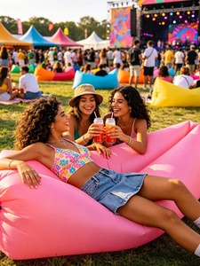 Portable <strong>Inflatable</strong> Sofa Lightweight Waterproof Air <strong>Couch</strong> for Outdoor Camping Beach Travel Picnic - Product Image 1