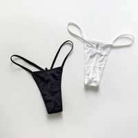 Culotte Brésilienne Taille Basse String G pour Femme, Douce, Fine, Soie Tricotée, Sous-vêtement Sans Couture, Design Sexy
