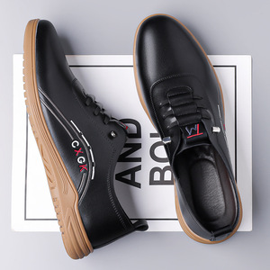 รองเท้าโลฟเฟอร์หนังสีขาวสำหรับผู้ชาย C X G K พื้นนุ่ม สวมใส่สบาย สไตล์อังกฤษ แบบสวม ไม่ต้องผูกเชือก เหมาะสำหรับใส่ในชีวิตประจำวัน - Product Image 3