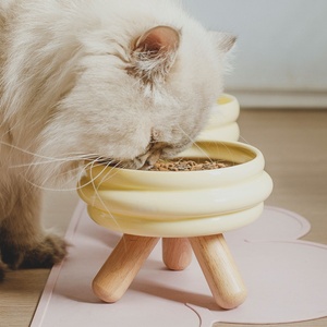 Gulu 32oz eco-friendly ciotola in ceramica per animali domestici colorata Modulare alta protezione per la gamba del collo solido modello di applicazione per l'alimentazione del cane del cucciolo - Product Image 2