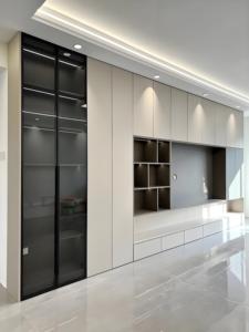 Modern Luxury <b>Stand</b> Unit Wood <b>Wall</b>-Mounted <b>TV</b> Cabinet <b>for</b> Living Room - Product Image 5
