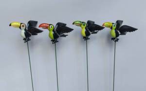 Fabriek Plastic Ambachtelijke Vogels Werf Kunst Kolibrie Ornament Tuin Staak - Product Image 4