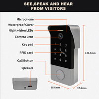 Videoportero Inteligente Morning Tech con Intercomunicador, WiFi 1080P, POE, Control de Acceso RFID, Audio Bidireccional, Visión Nocturna, Aplicación Tuya para Viviendas