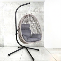Chaise suspendue en rotin avec structure en acier, fauteuil suspendu en rotin pour jardin, chaise balançoire en rotin, fourni par l'usine