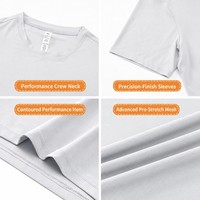 T-Shirt Sportiva da Uomo Personalizzata OEM con Logo Stampato, Traspirante, Anti-Pilling, in Tessuto Elastico Morbido di Alta Qualità