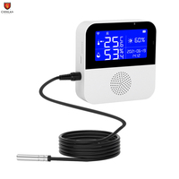 Capteur de thermomètre d'hygromètre WiFi extérieur de maison intelligente de Tuya avec la sonde imperméable externe pour des systèmes d'alarme de maison
