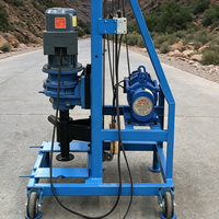 Petite foreuse télescopique électrique 220V pour puits d'eau de 80m de profondeur, machine de forage de puits, machine de pieutage pour la construction, usage domestique et agricole