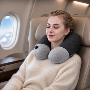 Olyi Oreiller de <span class=keywords><strong>voyage</strong></span> gonflable en U, auto-gonflant, avec housse en peluche lavable, pour avion, voiture, bureau, OEM ODM, vente en gros - Product Image 2