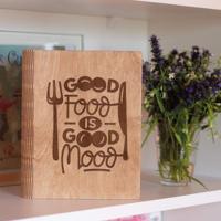 Madera personalizada Lino de madera DIY haz tu propio álbum de recortes libro de cocina receta tarjetero organizador carpeta con pestañas