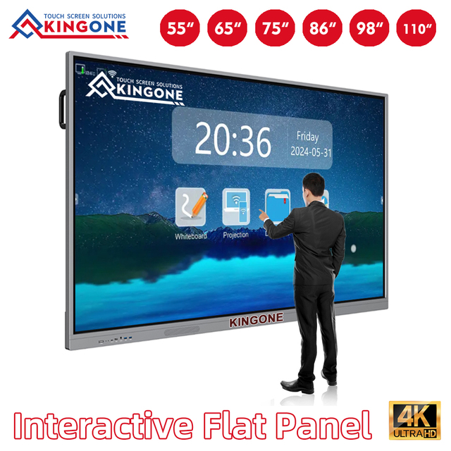China Manufacturer OEM 65 75 86 98 Inch Interactive Flat Panel 4K Touch Screen Smart Board Digital Whiteboard for Education