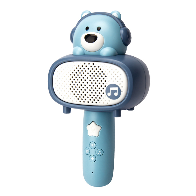 Blue Story Telling Toys Machine Music Song Wireless Electronic Microphone Mini Speaker for Kids