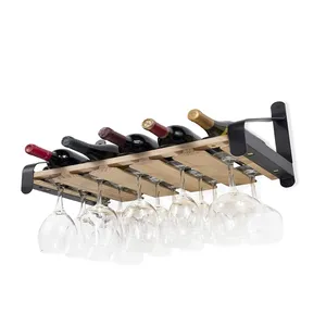 Rustic State Wall Mounted Wood Wine Rack or Liquor Bottle Storage Holders wine shelves wall