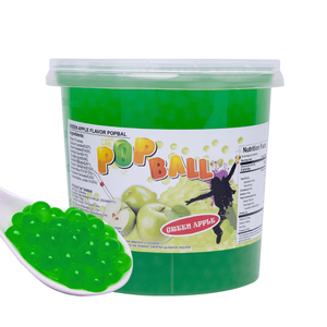 Perlas de Tapioca con Sabor a Fresa Pop Ball, 32 Porciones, Ingredientes Redondos Rojos para Té de Burbujas de Taiwán - Product Image 3