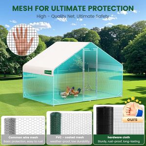 Güneş ışığı ve UV ışınlarına dayanıklı su geçirmez kapaklı yeni açık yürüyüş Metal tavuk kümesi - Product Image 5