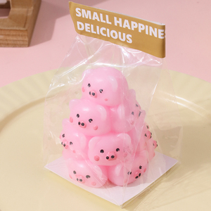 Torre de cerditos antiestrés, juguete de apretar con diseño de mascota adorable, corazón de niña adorable y cerdito adorable, herramienta de alta belleza para aliviar el estrés - Product Image 6