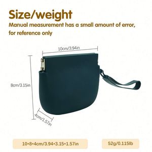 Monedero de Silicona Impermeable de Grado Alimenticio con Cierre de Cremallera - Monedero Portátil con Broche para Llaves para Uso en Exteriores, Diseño con Estampado de Dulces - Product Image 3