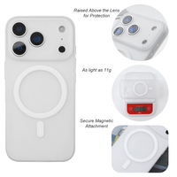 Funda de teléfono de cobertura completa a prueba de golpes suave de silicona Real magnética de círculo fino de lujo para iPhone 17 Pro Max Plus