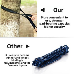 Hamac de camping avec <span class=keywords><strong>moustiquaire</strong></span>, tente à ouverture rapide, portable, en nylon léger, avec doubles sangles pour la randonnée en plein air, les voyages et le backpacking - Product Image 3