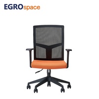 Chaise de bureau ergonomique en maille EGROspace pour réunions, conférences, visiteurs, personnel et formation, avec roulettes