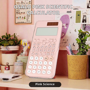 Calculatrice scientifique 417 fonctions, affichage naturel 12 chiffres, alimentation solaire, avec étui de protection, rose scolaire (OS - Product Image 2