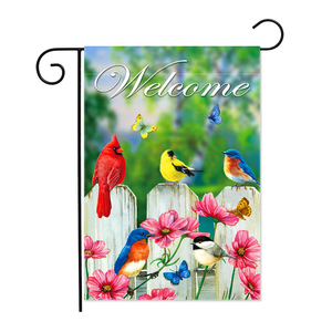 Bandera de Bienvenida de <span class=keywords><strong>Primavera</strong></span> para Jardín, Pancarta Colgante para Decoración de Patio y Terraza con Diseño de Flores Brillantes - Product Image 1