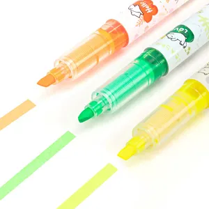 Deli-rotulador de colores fluorescentes s748, productos de papelería para la Oficina y la escuela, rotulador de colores, juego de Resaltadores líquidos rectos