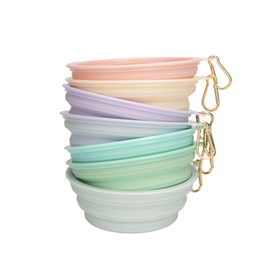 Tazón Plegable Ecológico y Portátil <span class=keywords><strong>para</strong></span> <span class=keywords><strong>Perros</strong></span>, Tazón de Viaje de Silicona Resistente con Mosquetones <span class=keywords><strong>para</strong></span> Alimentar Mascotas y Usar en Movimiento - Product Image 1