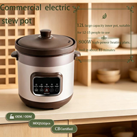 Marmite Électrique Commerciale Intelligente Entièrement Automatique Haute Puissance en Céramique avec Contrôle Numérique Multifonctionnel et Minuterie