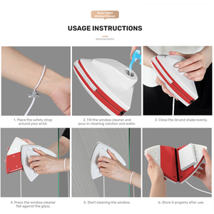 Herramienta Multifuncional FONORAN para Ventanas de 3-8MM Limpiador de Vidrios con Escobilla de Goma Limpiador Magnético de Ventanas de Doble Cara - Product Image 6