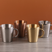Tasse à café en acier inoxydable 304 de qualité alimentaire, tasse à boire en acier inoxydable, tasse en métal pour l'extérieur, adaptée aux boissons chaudes et froides