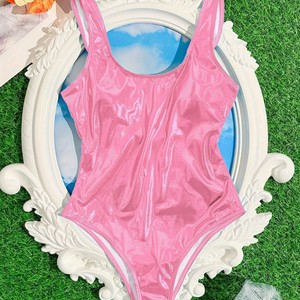 Nouveau maillot de bain pour femme en tissu doré, bikini une pièce bleu sexy, vente en gros et au détail. - Product Image 3