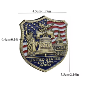 Moneda Conmemorativa del 250 Aniversario de la Guardia de la Seguridad Nacional de los Estados Unidos, Escudo <span class=keywords><strong>Semper</strong></span> Fidelis 1775-2025 - Product Image 3