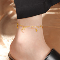 Chevillère Bowei 2025 Nouvelle Collection Étoile Lune Pendentif Gland Zircon Incrusté Rétroéclatant Style Niche