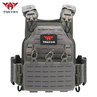 Gilet Tactique Yakeda à Libération Rapide pour Entraînement en Extérieur, Porte-Plaque Molle de Protection Corporelle Camouflage