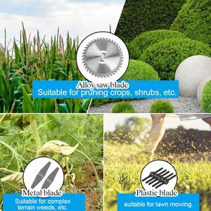 Cortadora de Césped y Recortadora de Hierba Eléctrica Yofidra para Batería <span class=keywords><strong>Makita</strong></span> de 20V, Inalámbrica, 1500W, 3 Cuchillas, Longitud Ajustable, Mango Plegable DIY - Product Image 6