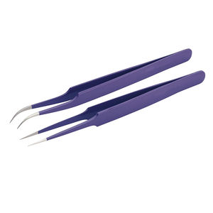 Pinzas profesionales de acero inoxidable para pestañas de marca privada, pinzas para volumen, pinzas para extensión de pestañas a un precio asequible. - Product Image 2