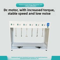 Agitateur électrique asynchrone à six positions JJ-6A avec mesure de vitesse et conception multi-têtes en acier inoxydable