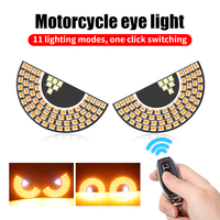 Nouveauté : Lumières décoratives LED 12V contrôlées par application USB, 11 modes de couleur, pour voitures (yeux de démon) et motos, ajustement universel