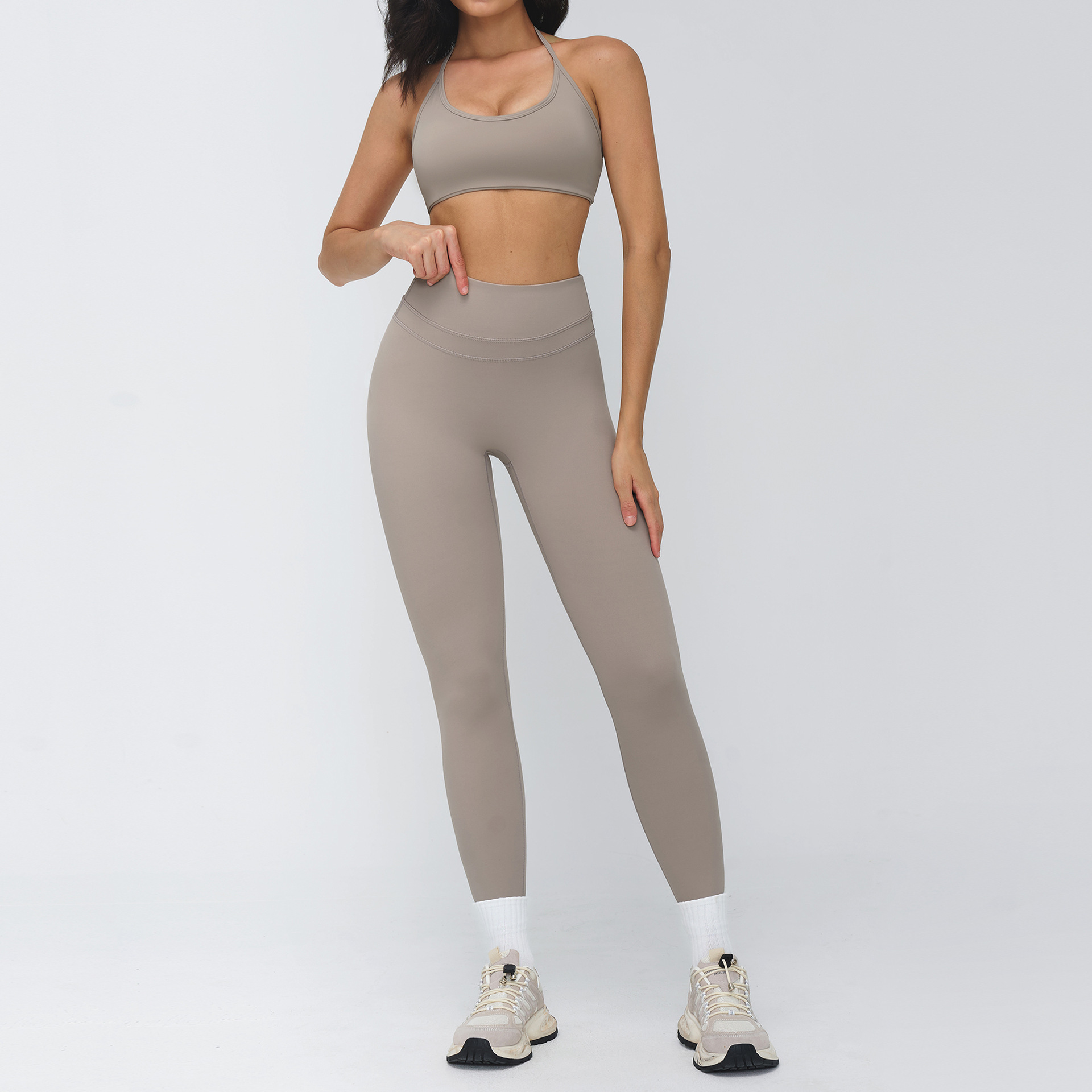 Khaki Bra+Leggings Set
